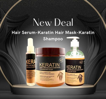 (NEW DEAL) Pack Of 3 – Keratin Hair Mask| Keratin Shampoo| Keratin Hair Serum